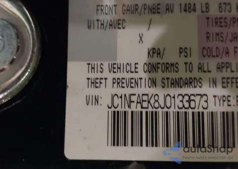 2018 Fiat 124 Spider Abarth from USA, damaged, VIN JC1NFAEK8J0133673